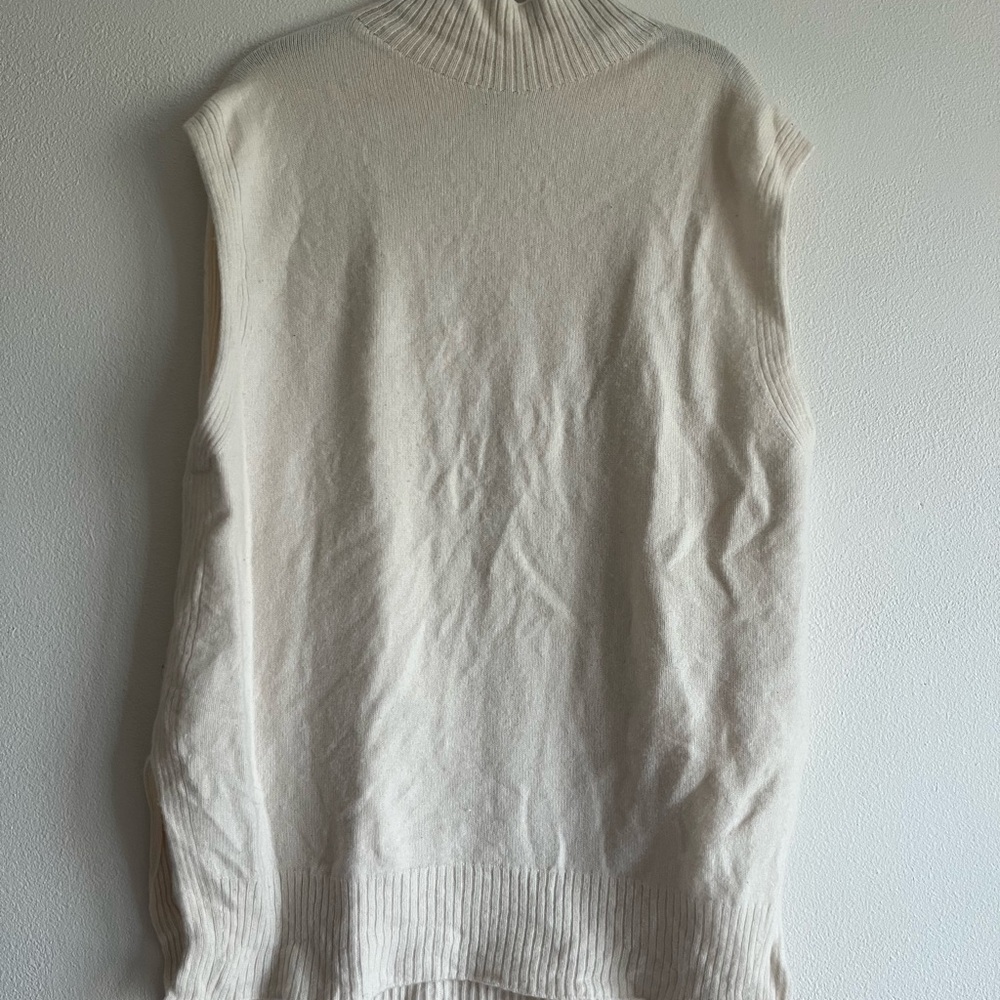Athleta Cream Cowl Neck Sweater Vest